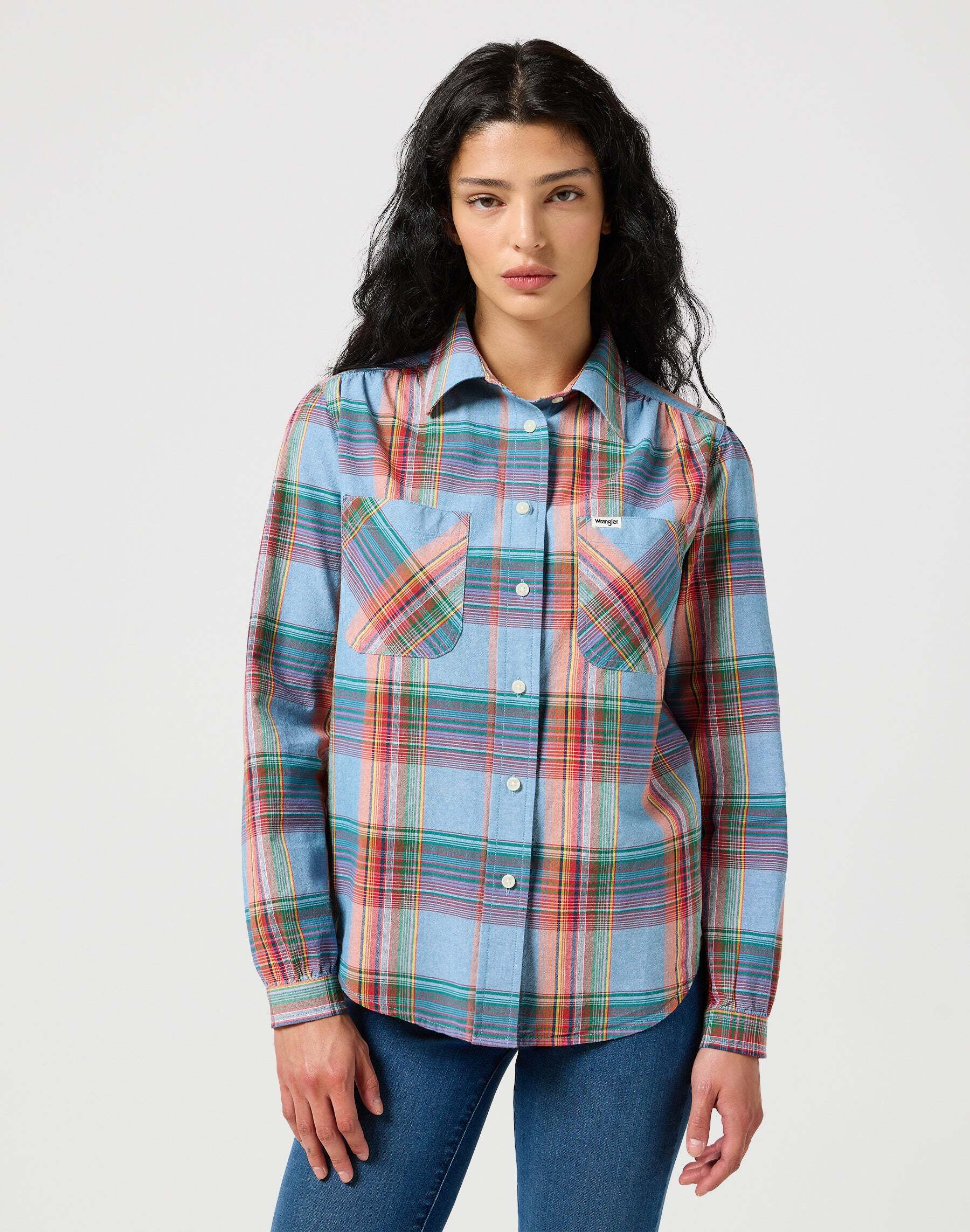 Wrangler Kurzarmbluse »Wrangler Langarmhemd Femme Western Shirt« von Wrangler