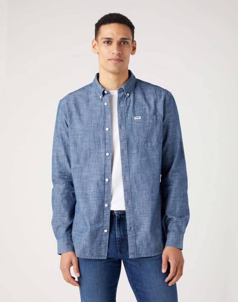 Wrangler Langarmhemd »Wrangler Hemden LS 1 Pocket Button Down Shirt« von Wrangler