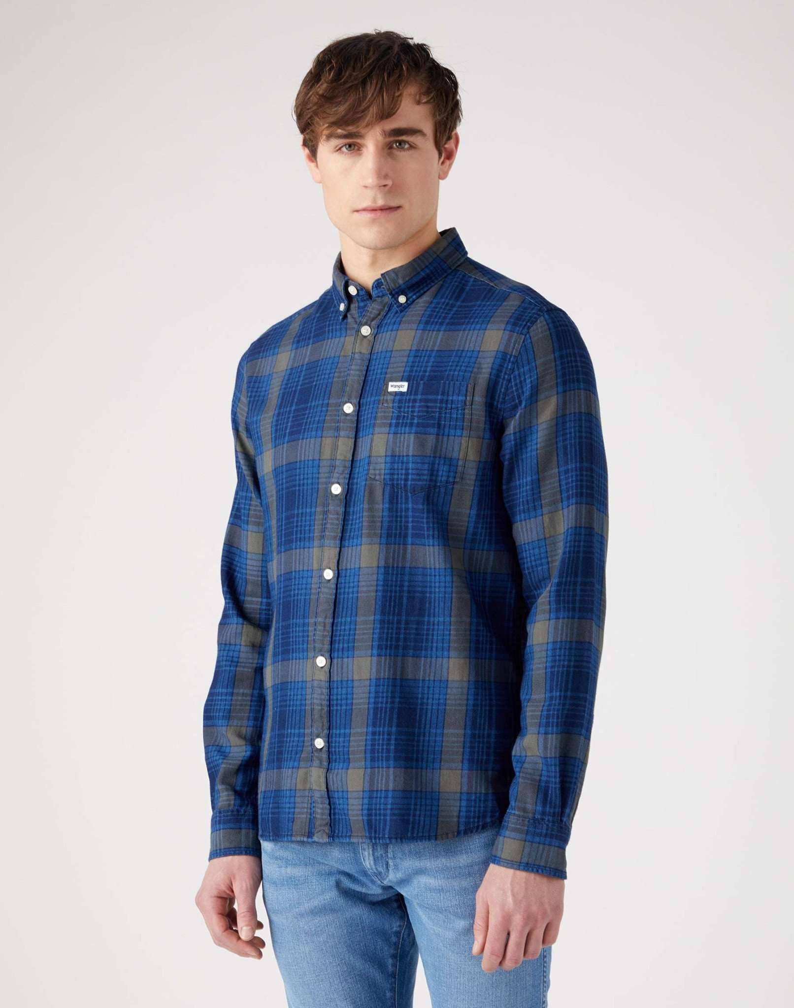 Wrangler Langarmhemd »Wrangler Hemden LS 1 Pocket Button Down Shirt« von Wrangler