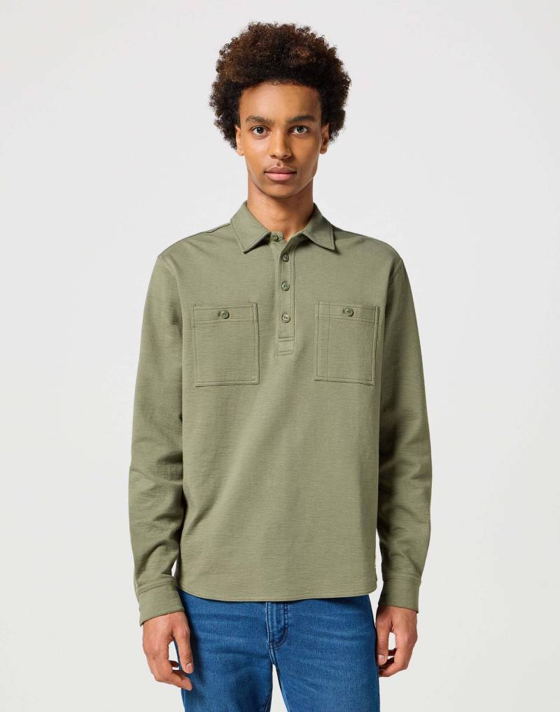 Wrangler Langarm-Poloshirt »Wrangler Langarmpolo Longsleeves Utility Polo« von Wrangler