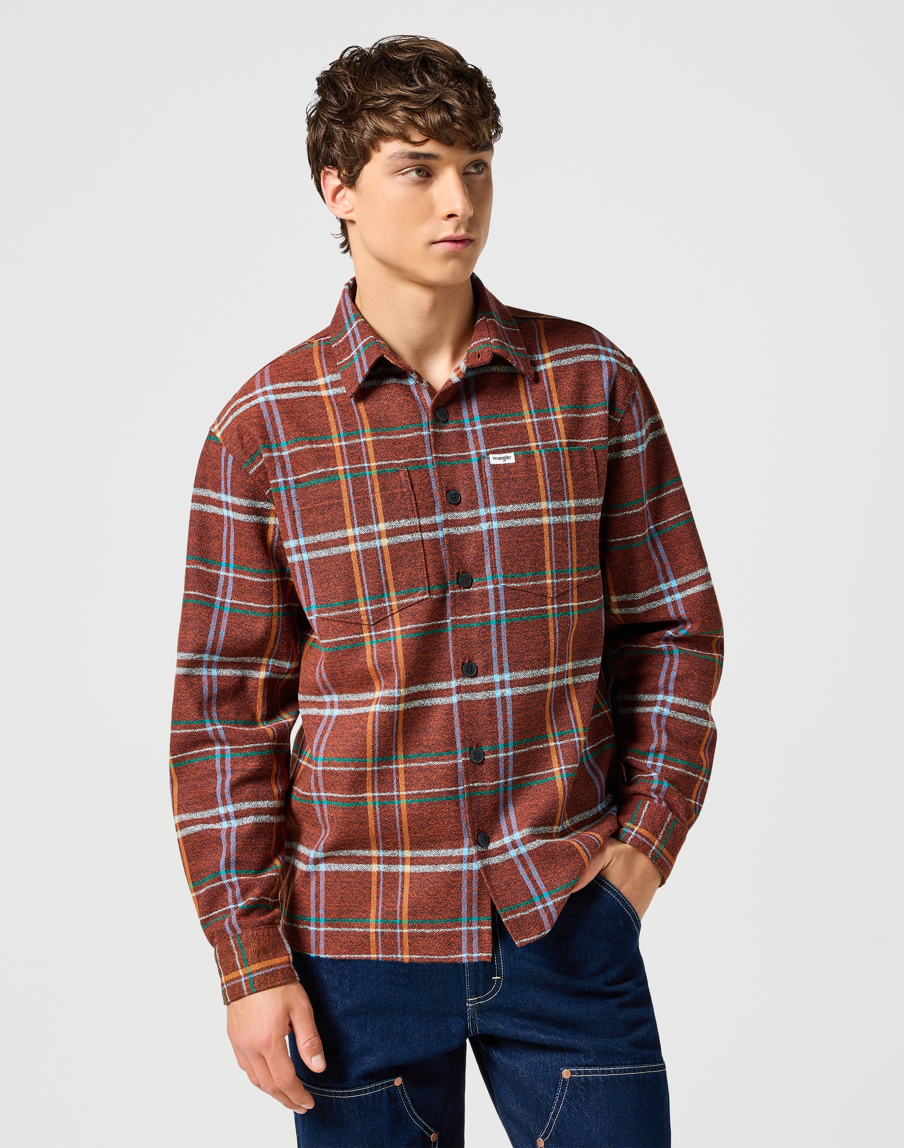 Wrangler Langarmhemd »FRAYED PLAID SHIRT«, mit Karomuster von Wrangler