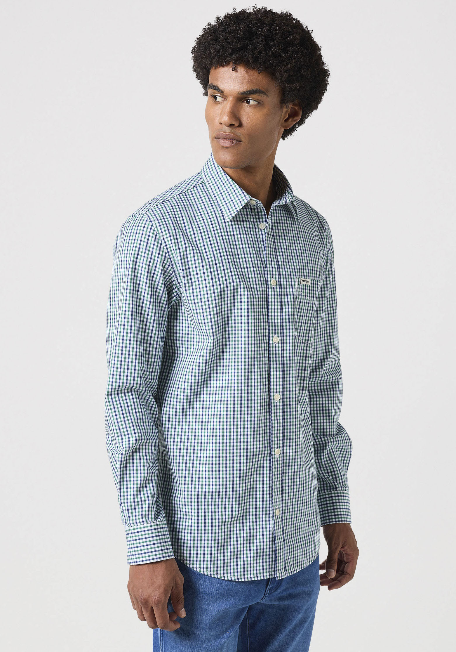 Wrangler Langarmhemd »LS 1 PKT SHIRT«, mit Karomuster von Wrangler