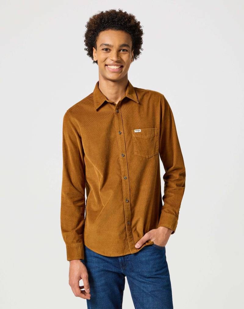 Wrangler Langarmhemd »Wrangler Langarmhemd One Pocket Corduroy Shirt« von Wrangler