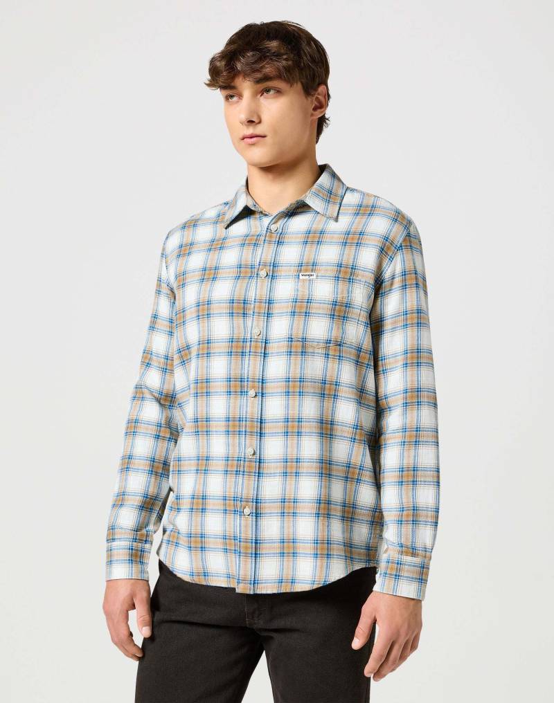 Wrangler Langarmhemd »Wrangler Langarmhemd One Pocket Indigo Shirt« von Wrangler