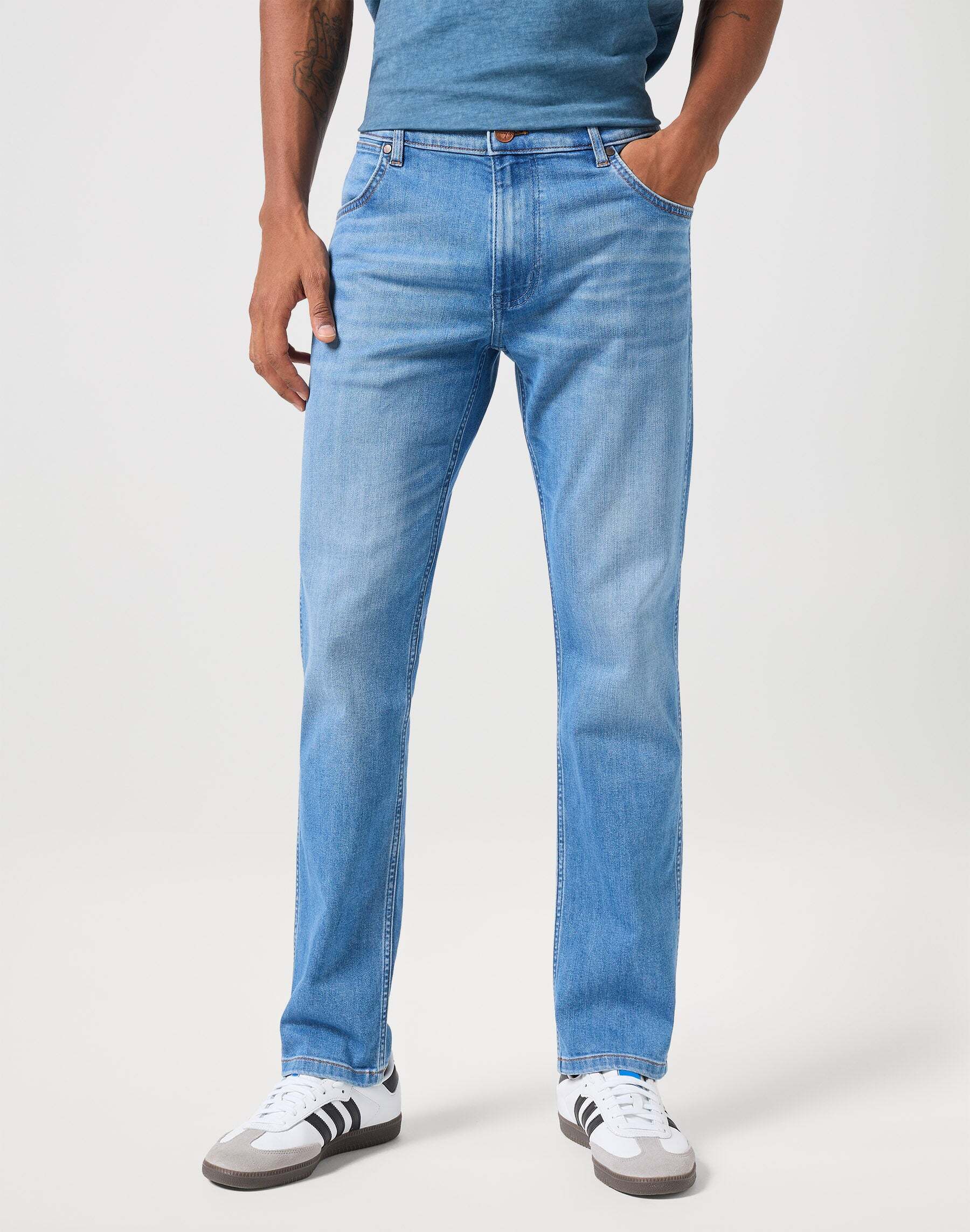 Wrangler Regular-fit-Jeans »Wrangler Jeans Straight Leg Greensboro Low Stretch« von Wrangler