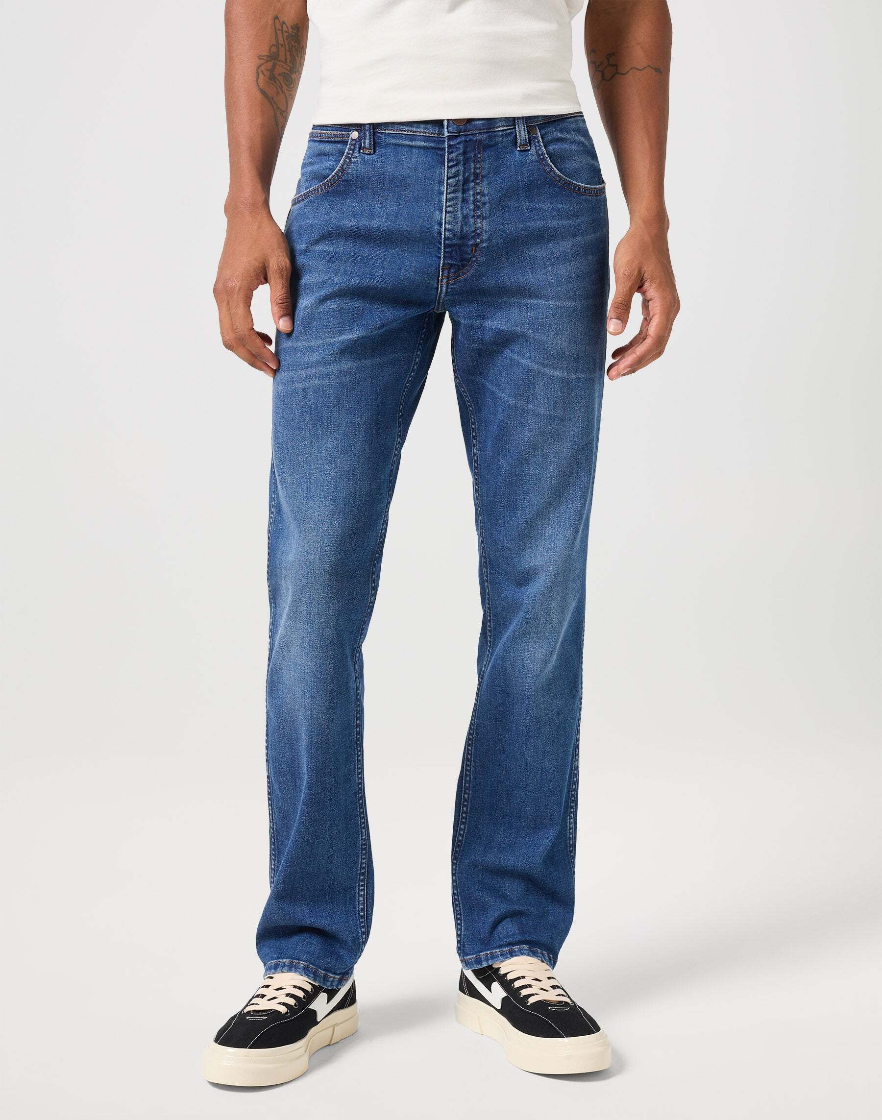 Wrangler Regular-fit-Jeans »Wrangler Jeans Straight Leg Greensboro Low Stretch« Wrangler Regular-fit-Jeans »Wrangler Jeans Straight Leg Greensboro Low Stretch« von Wrangler