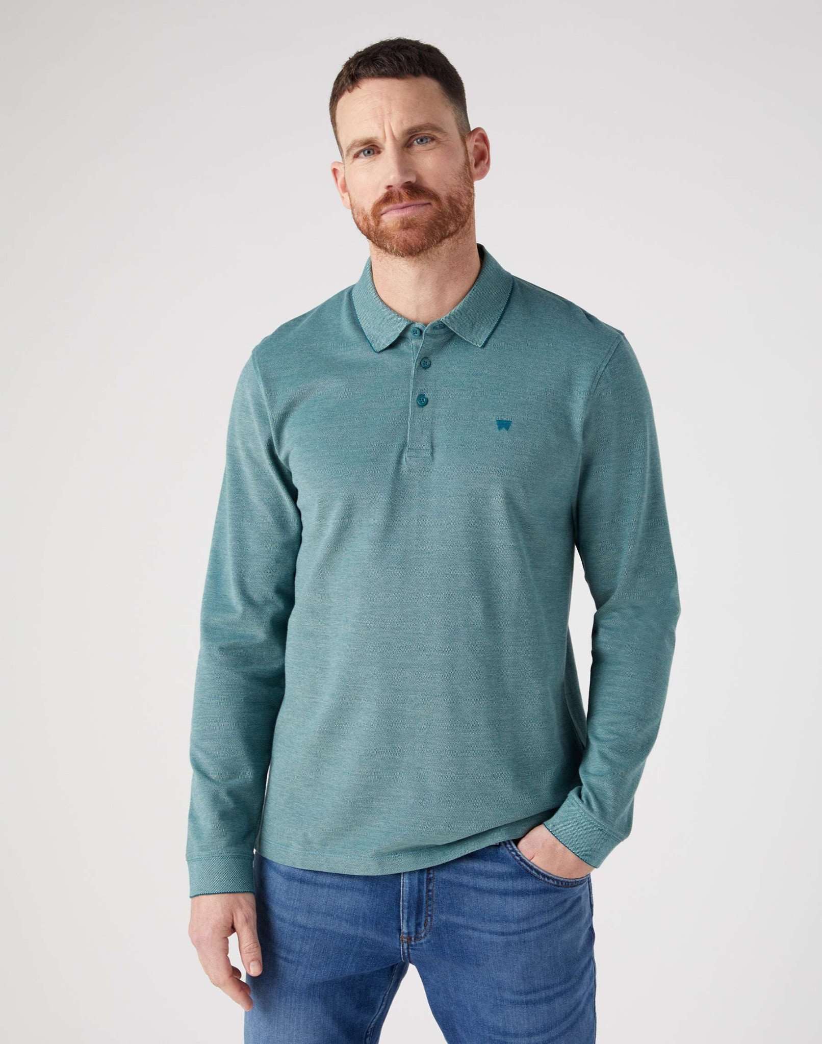 Wrangler Strickpullover »Pullover LS REFINED POLO« von Wrangler