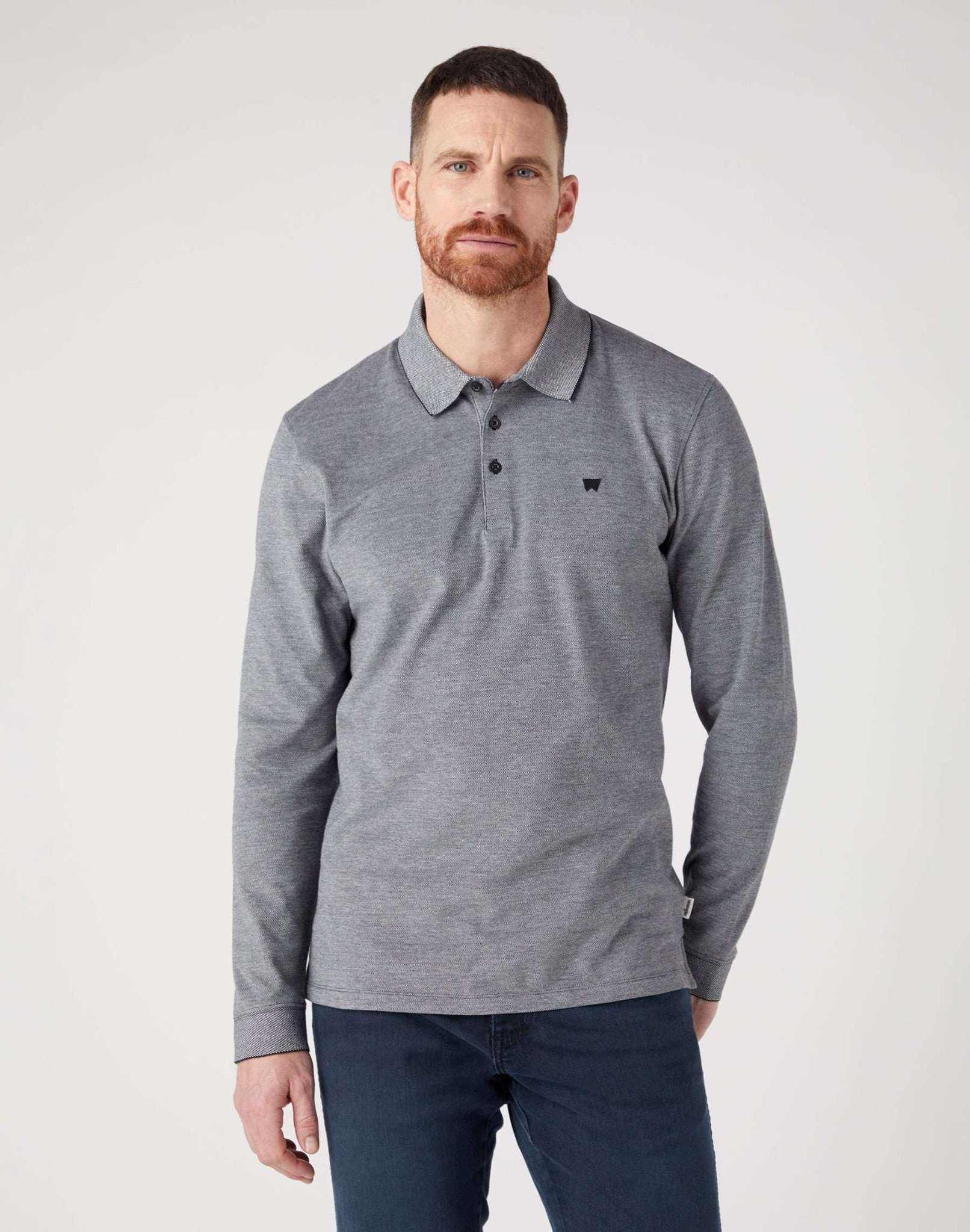 Wrangler Polokragenpullover »Wrangler Pullover LS REFINED POLO« von Wrangler