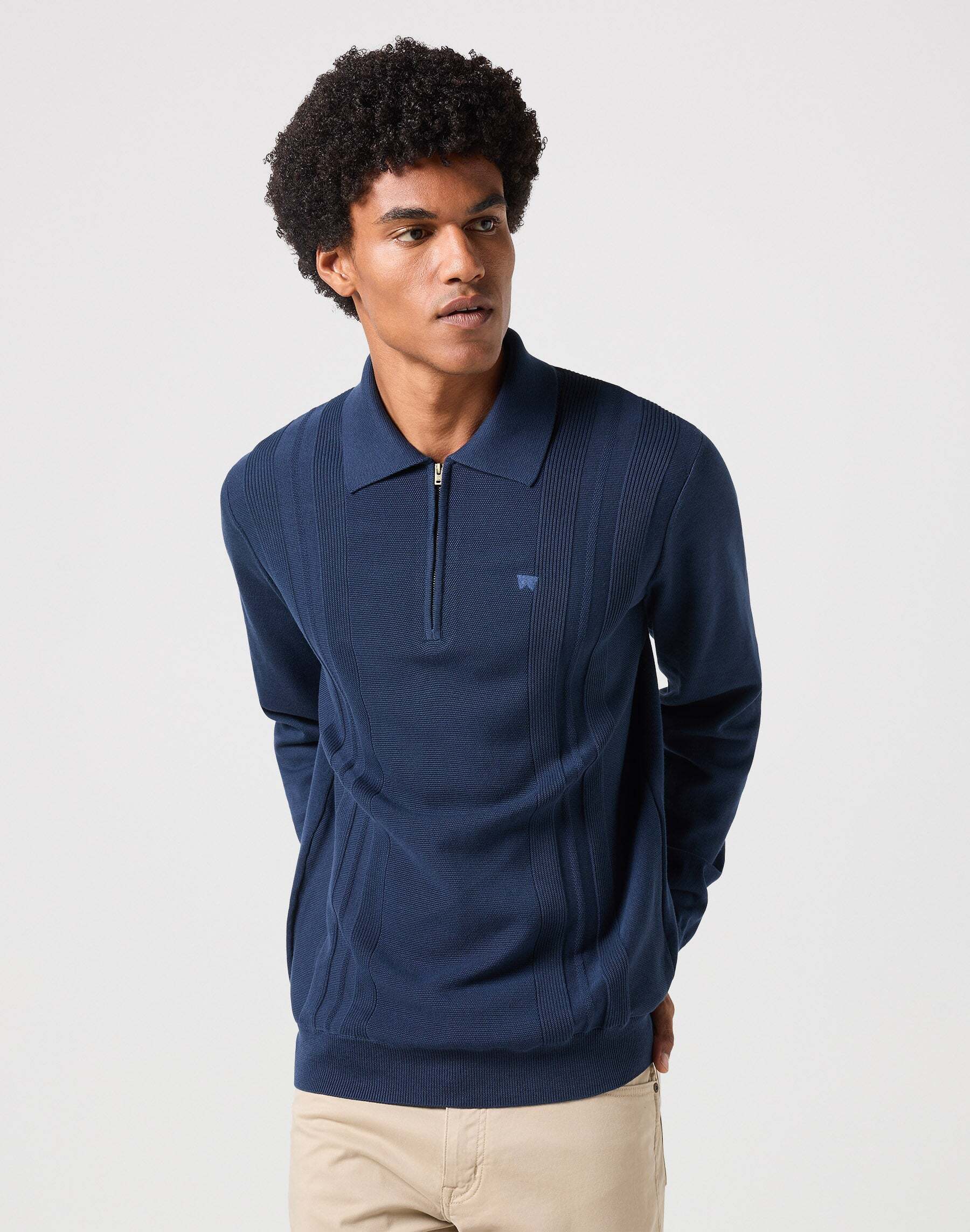 Wrangler Sweatshirt »Wrangler Sweatshirts Longsleeves Polo Sweater« von Wrangler