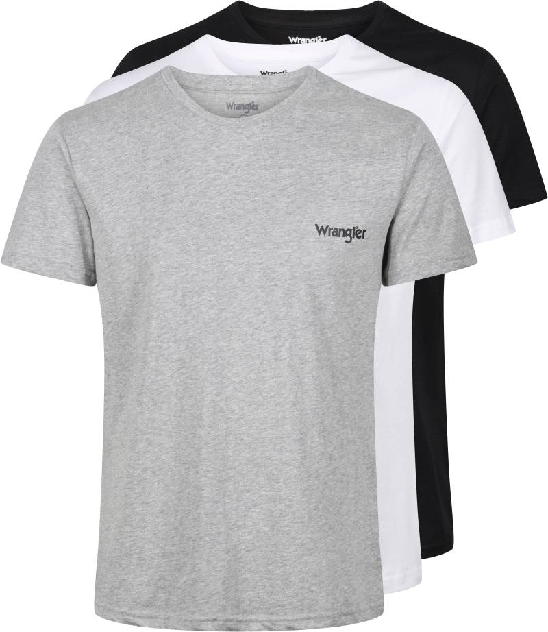 Wrangler T-Shirt »"Foster"«, mit Logoschriftzug und Rundhalsausschnitt von Wrangler