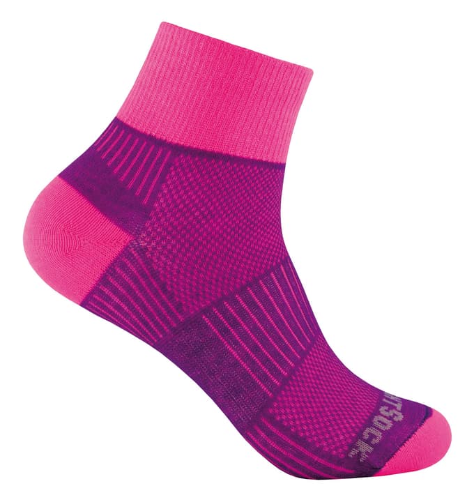 Wrightsock Coolmesh II Quarter Socken pink von Wrightsock