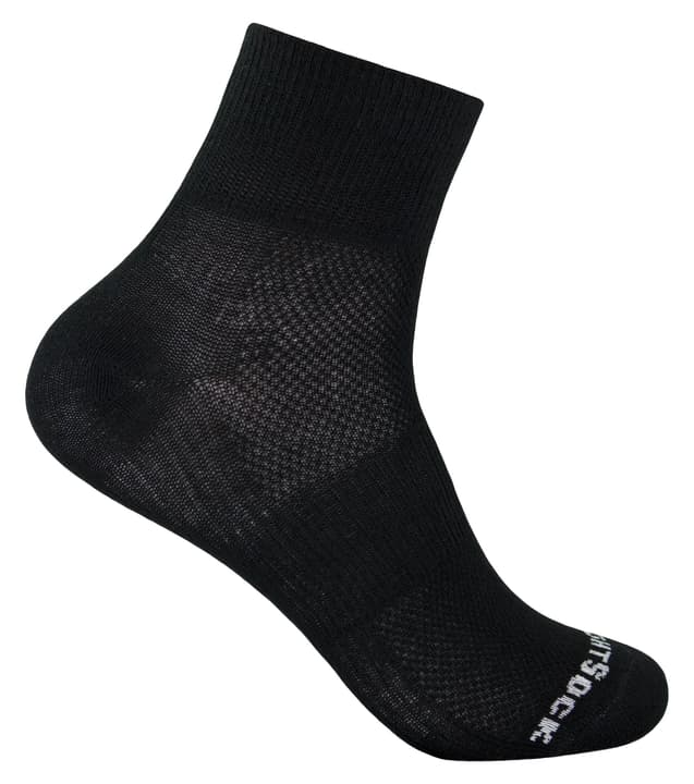 Wrightsock Coolmesh II Quarter Socken schwarz von Wrightsock