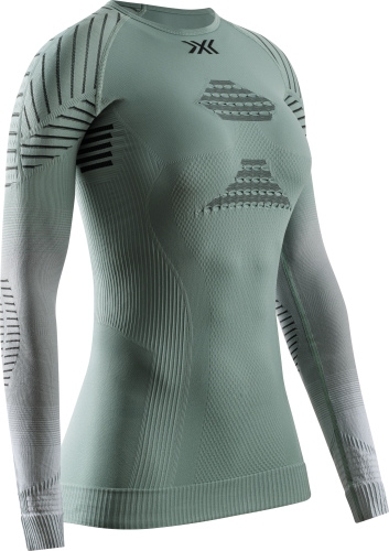 X-BIONIC Damen Invent FX Shirt LS - grün/weiss (Grösse: L) von X-BIONIC