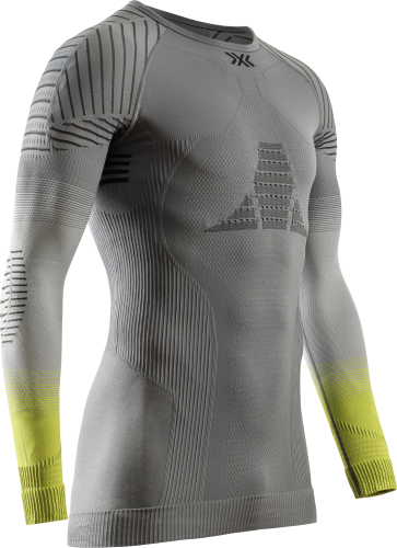 X-BIONIC Herren Invent FX Shirt LS - grau/gelb (Grösse: L) von X-BIONIC