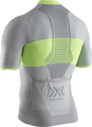 X-BIONIC Invent 4.0 Cycling Zip Shirt SH SL Herren - dolomite grey / phyton yellow (Grösse: M) von X-BIONIC