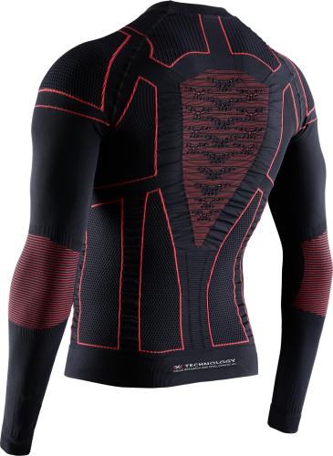 X-BIONIC Moto Energizer 4.0 Shirt LG SL Herren - opal black / signal - red (Grösse: M) von X-BIONIC