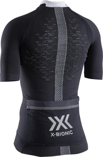 X-BIONIC The Trick 4.0 Cycling ZIP Shirt SH SL Damen - opal black / arctic white (Grösse: L) von X-BIONIC