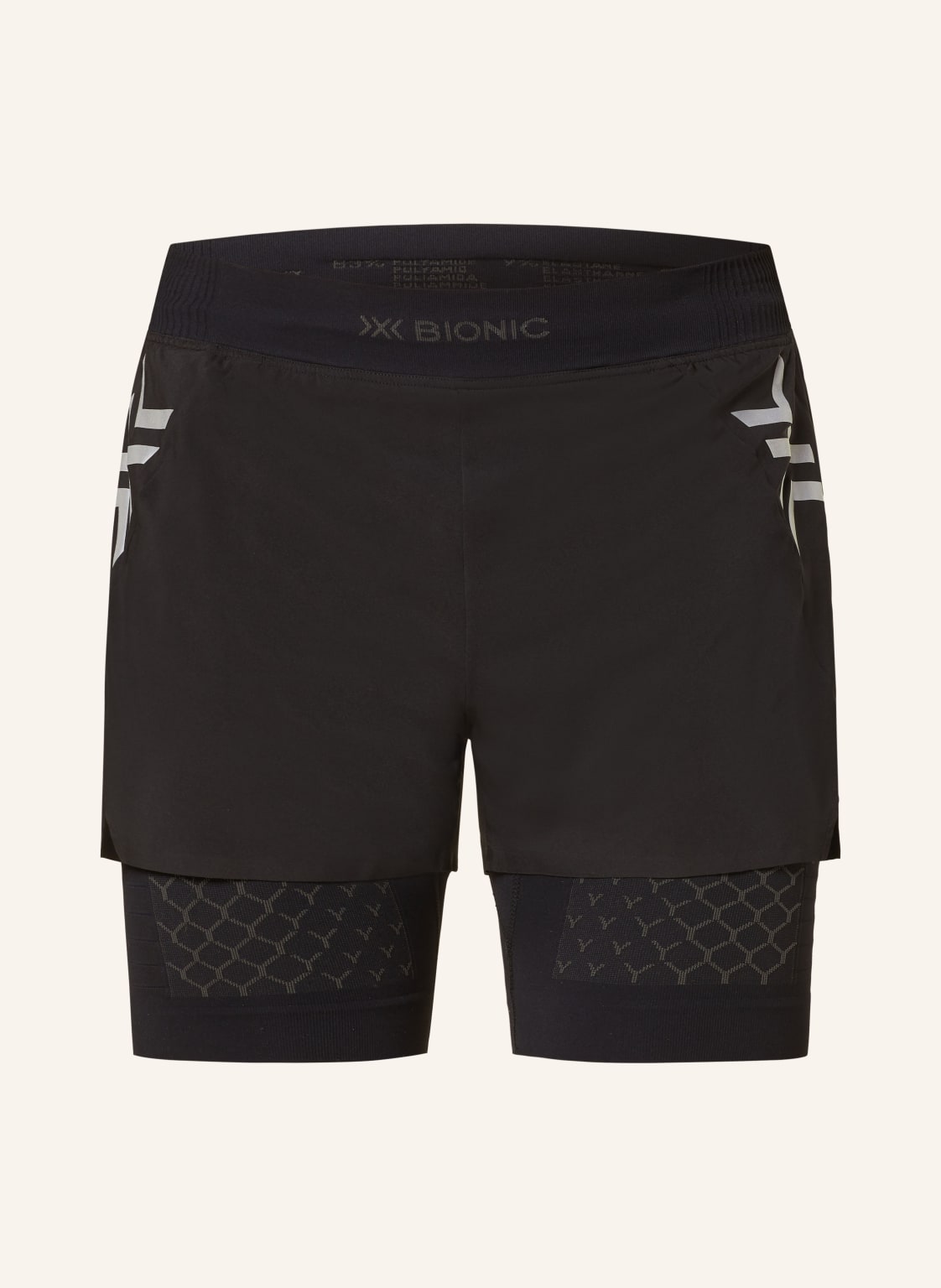 X-Bionic 2-In-1-Laufshorts Twyce® Race grau von X-BIONIC