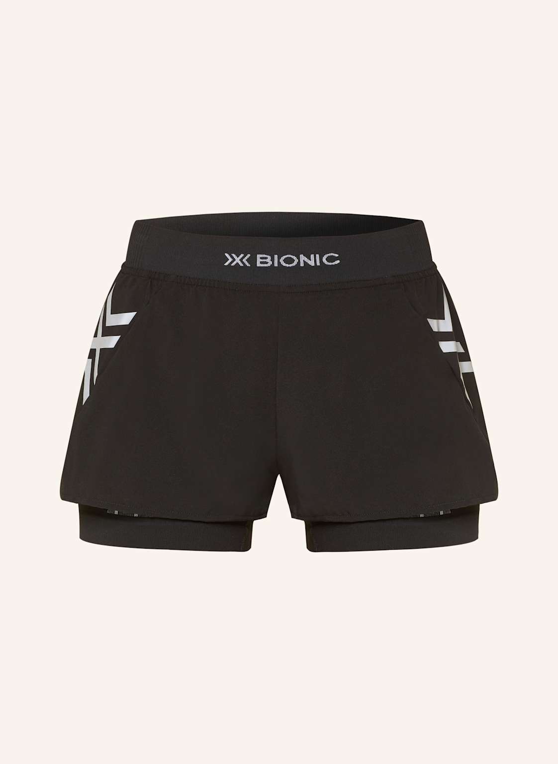 X-Bionic 2-In-1-Laufshorts Twyce® Race schwarz von X-BIONIC