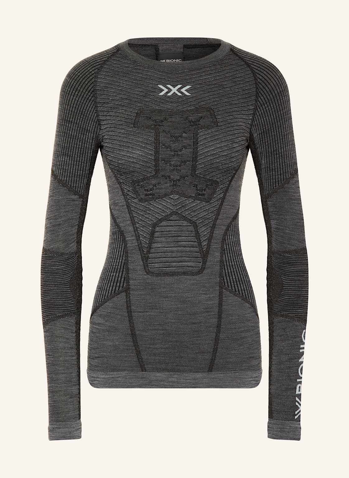 X-Bionic Funktionswäsche-Shirt Symbio Merino Aus Merinowolle grau