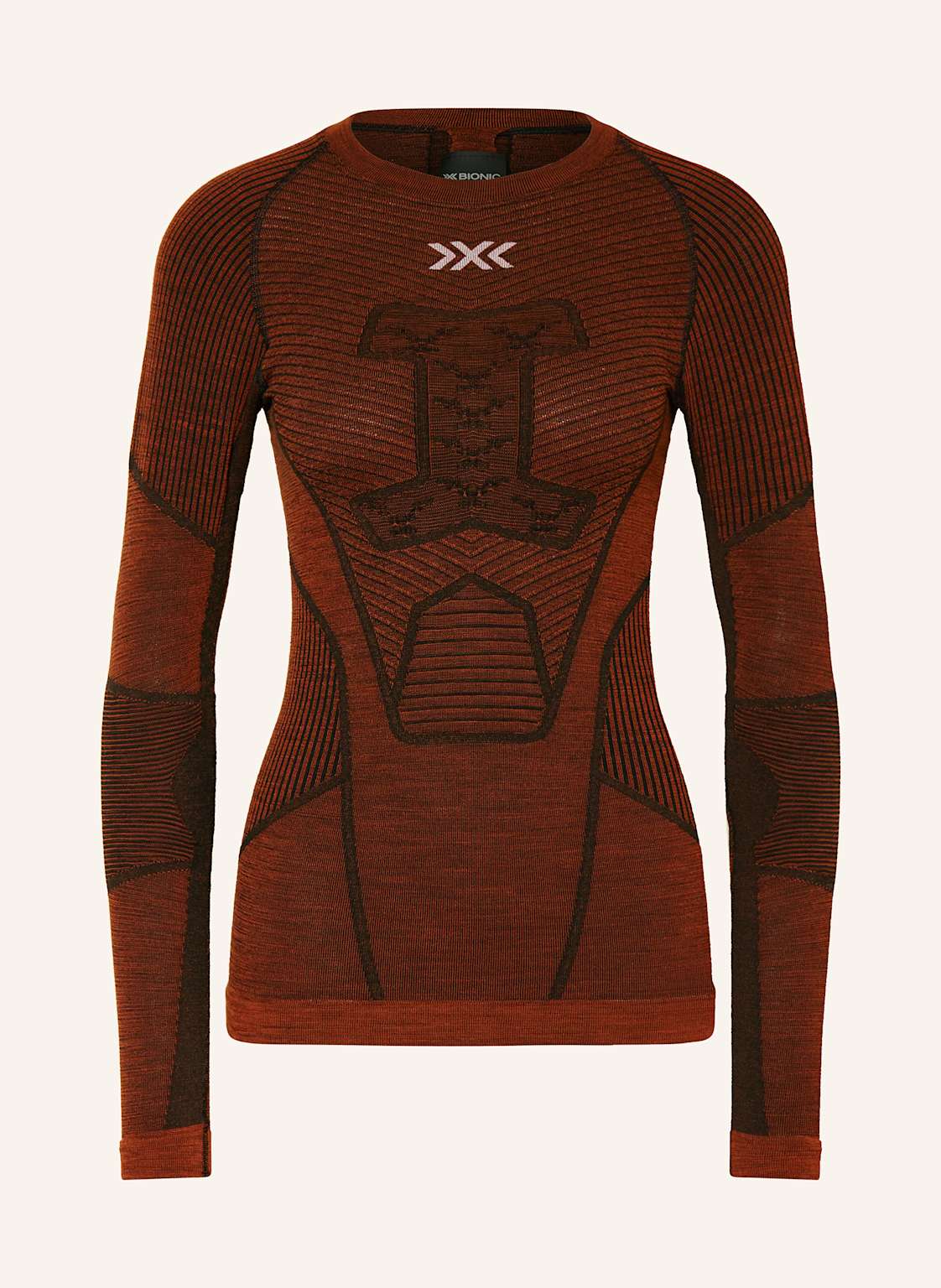 X-Bionic Funktionswäsche-Shirt Symbio Merino Aus Merinowolle orange von X-BIONIC