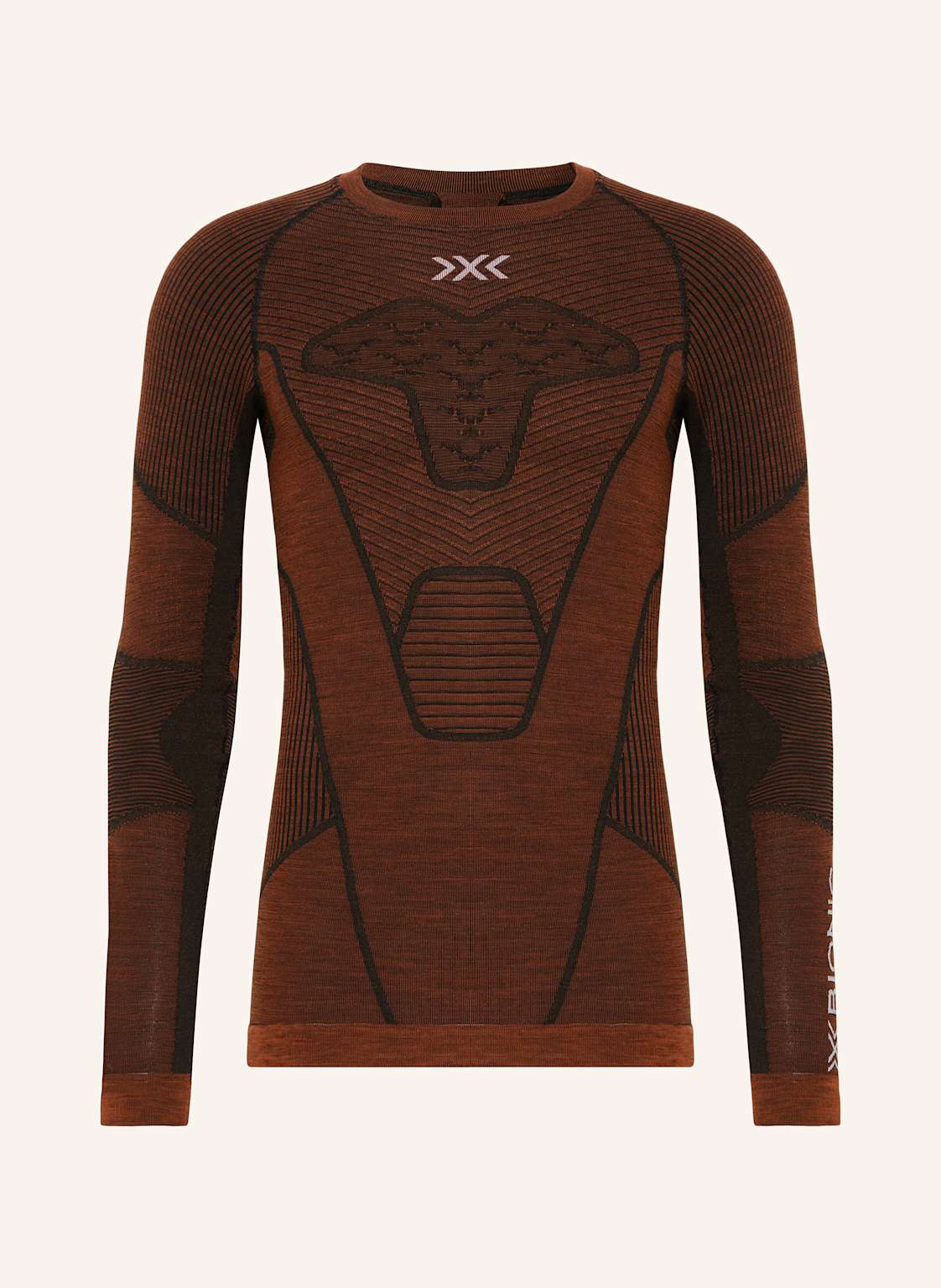 X-Bionic Funktionswäsche-Shirt Symbio Merino Aus Merinowolle orange von X-BIONIC