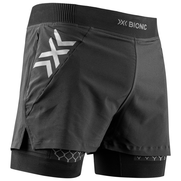 X-Bionic - Twyce Race 2in1 Shorts - Laufshorts Gr S schwarz/grau von X-Bionic