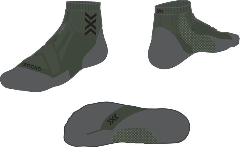 X-SOCKSВ® Hike Discover Ankle - dark sage black (Grösse: 35-38) von X-SOCKS