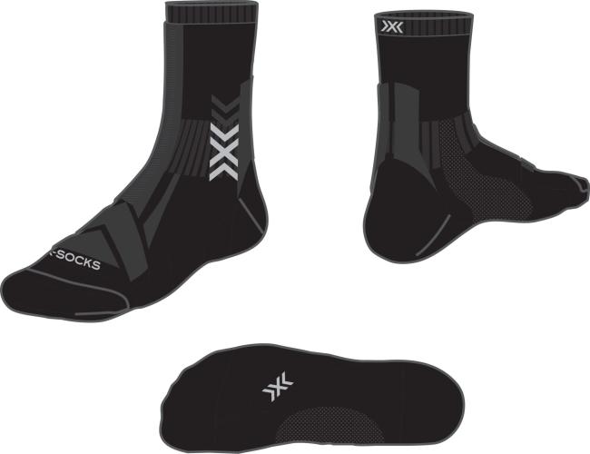 X-SOCKSВ® Hike Discover Crew - black charcoal (Grösse: 42-44) von X-SOCKS