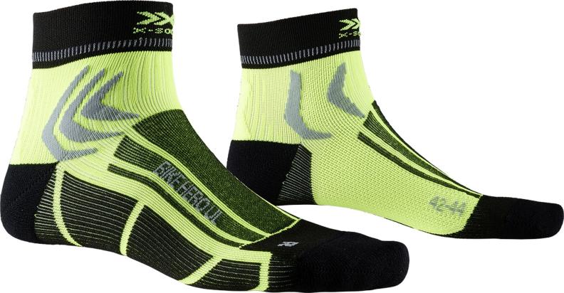 X-SOCKS Bike Hero UL Unisex - opal black / phyton yellow (Grösse: 35-38) von X-SOCKS