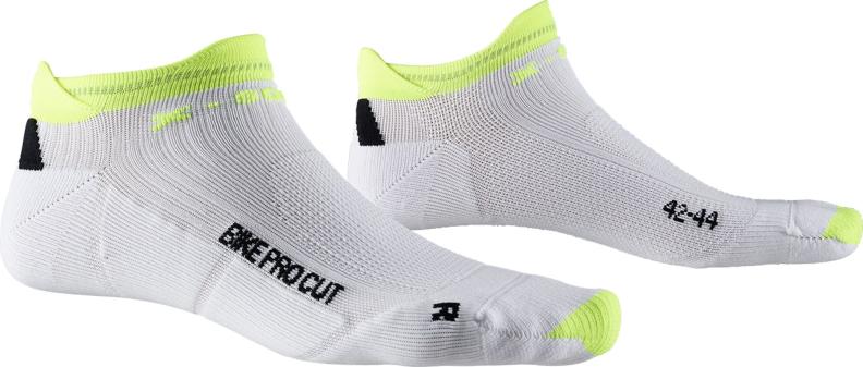 X-SOCKS Bike Pro Cut Unisex - actic white / phyton yellow (Grösse: 35-38) von X-SOCKS