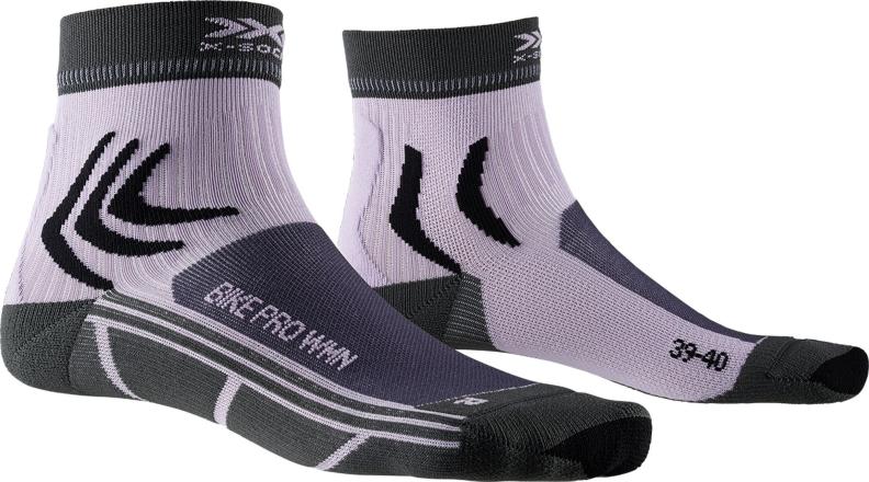 X-SOCKS Bike Pro Damen - charcoal / magnolia purple (Grösse: 39-40) von X-SOCKS