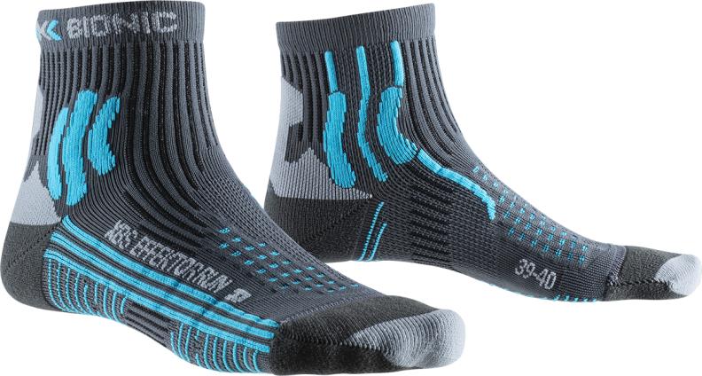 X-SOCKS Damen Effektor Running - grau/türkis (Grösse: 35-36) von X-SOCKS