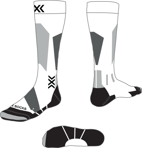 X-SOCKS Damen Ski Socken Discover OTC - weiss/grau (Grösse: 35-36) von X-SOCKS