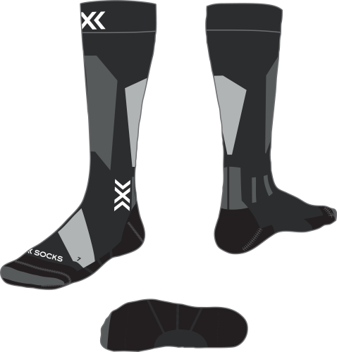 X-SOCKS Herren Ski Socken Discover OTC - schwarz/grau (Grösse: 35-38) von X-SOCKS