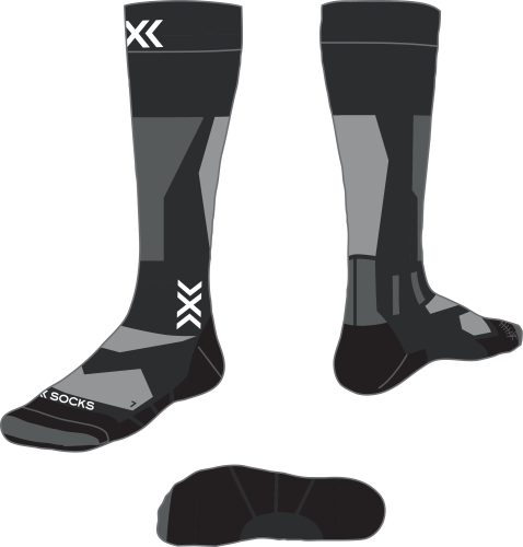 X-SOCKS Herren Snowboard Socken Discover OTC - schwarz/grau (Grösse: 35-38) von X-SOCKS