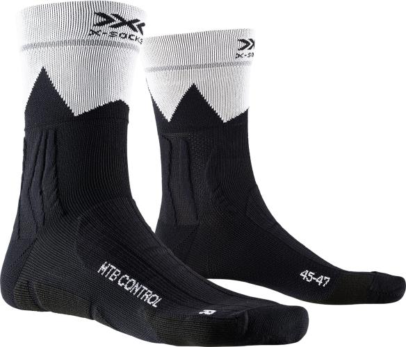 X-SOCKS MTB Control Unisex - opal black / zigzag (Grösse: 35-38) von X-SOCKS