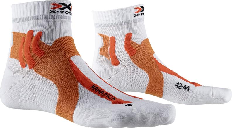 X-SOCKS Marathon Unisex - actic white / sunset orange (Grösse: 39-41) von X-SOCKS