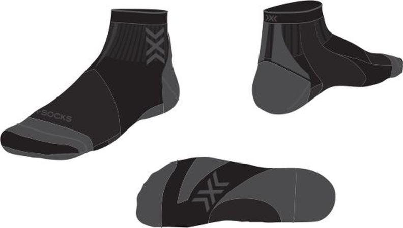 X-SOCKS Run Discover Ankle - black charcoal (Grösse: 35-36) von X-SOCKS