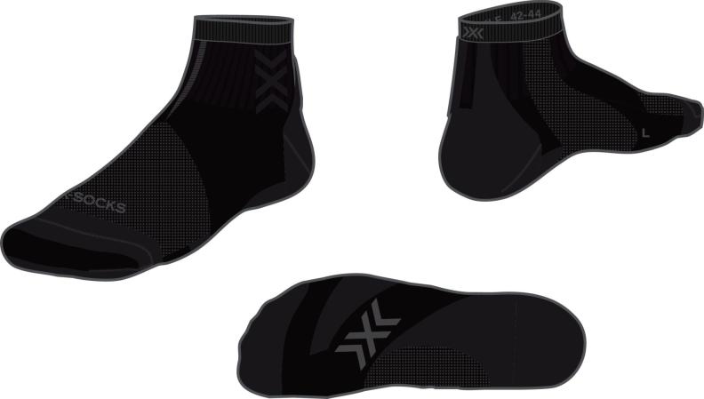 X-SOCKS Run Discover Ankle - black charcoal (Grösse: 35-38) von X-SOCKS