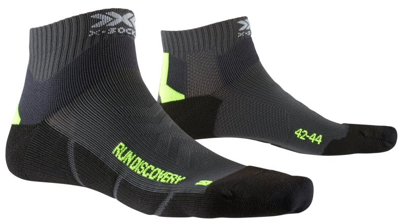 X-SOCKS Run Discovery 4.0 Herren - charcoal / phyton yellow / black (Grösse: 35-38) von X-SOCKS