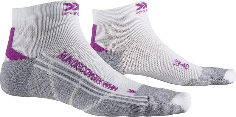 X-SOCKS Run Discovery Damen - white / twyce purple / grey melange (Grösse: 35-36) von X-SOCKS