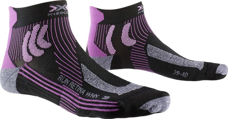 X-SOCKS Run Retina Herren - opal black/twyce purple (Grösse: 35-36) von X-SOCKS