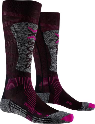 X-SOCKS Ski Energizer LT 4.0 Damen - black / fluo pink / stone grey melange (Grösse: 35-36) von X-SOCKS