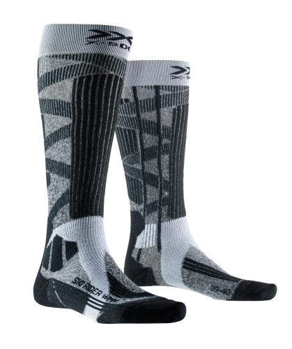 X-SOCKS Ski Rider 4.0 Damen - grey melange / opal black (Grösse: 35-36) von X-SOCKS