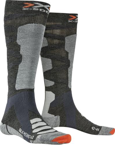 X-SOCKS Ski Silk Merino 4.0 Unisex - anthracite melange / grey melange (Grösse: 35-38) von X-SOCKS