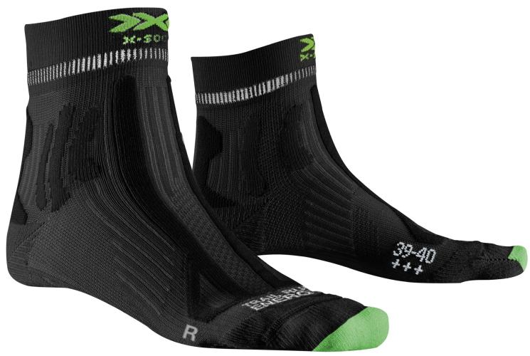 X-SOCKS Trail Run Energy 4.0 Herren - opal black / effektor green (Grösse: 35-38) von X-SOCKS