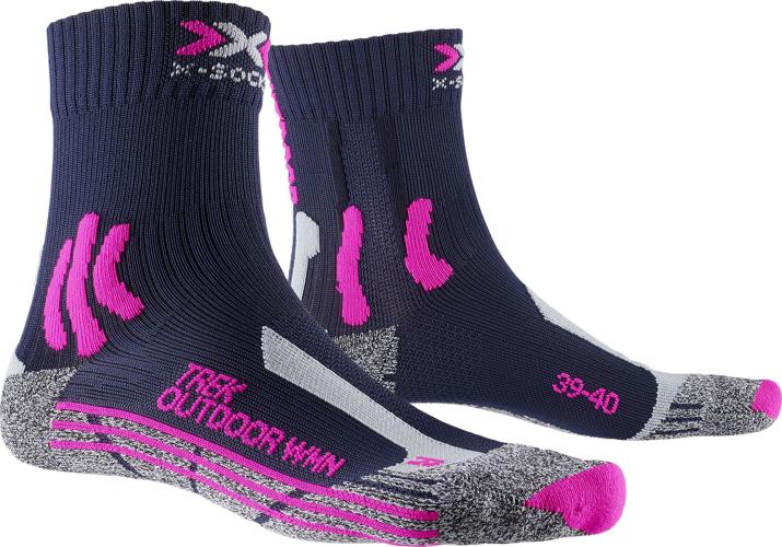 X-SOCKS Trek Outdoor Damen - midnight blue / pink / lt grey melange (Grösse: 35-36) von X-SOCKS