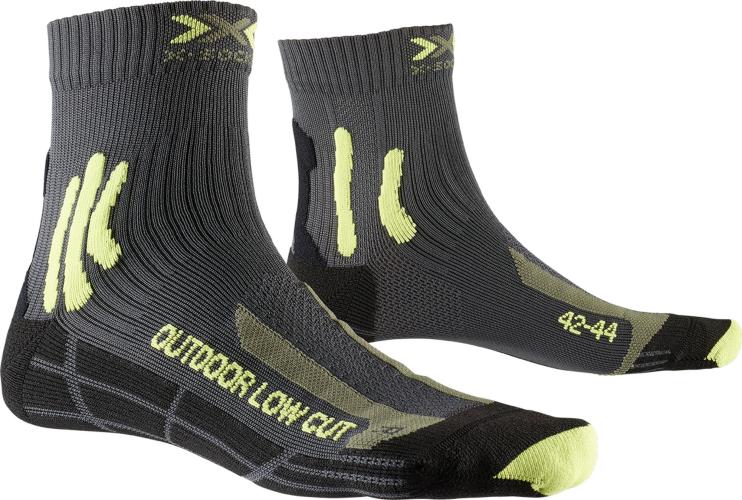 X-SOCKS Trek Outdoor low cut Unisex - anthracite / lime (Grösse: 45-47) von X-SOCKS