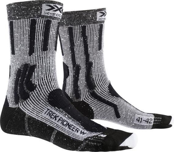 X-SOCKS Trek Pioneer Damen - opal black / flocculus white (Grösse: 35-36) von X-SOCKS